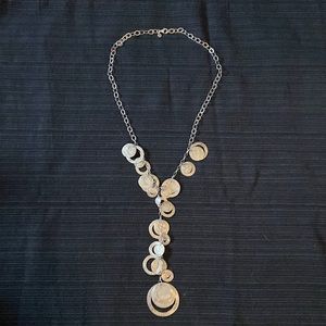 Silpada silver disc necklace, statement piece